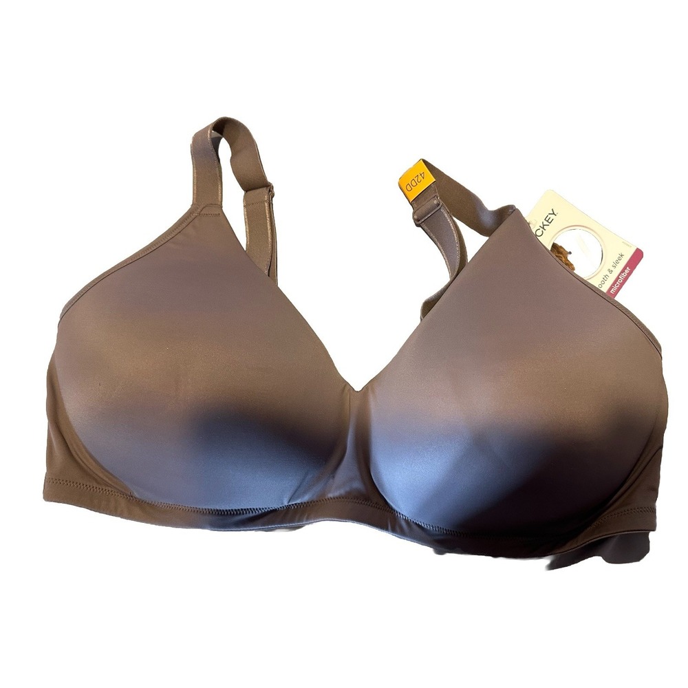 Jockey Lined T-Shirt Bra Size 42DD New Taupe Wire Free Adjustable Straps